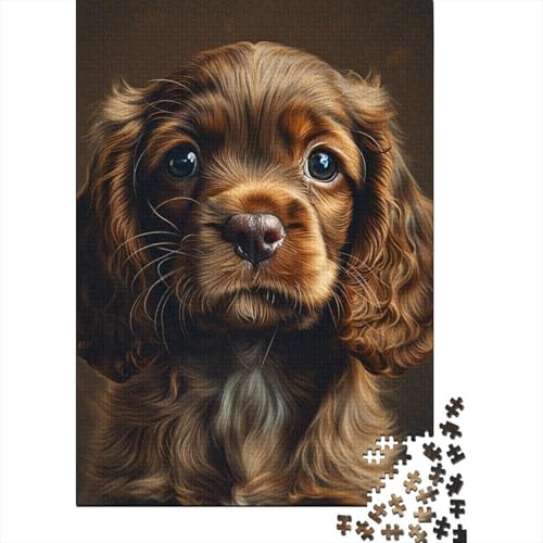 Puzzle für Erwachsene, Springer-Spaniel-Puzzle, 520-teilig, Holzpuzzle für die Heimdekoration, 520 Teile (52 x 38 cm) von SOQWBYG