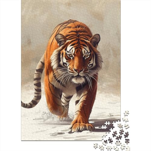 Puzzle für Erwachsene, Tiger-Puzzle, 1000 Teile, kreatives Puzzle, geistiges Spielzeug, Zusammenbauspiele, 1000 Teile (75 x 50 cm) von SOQWBYG