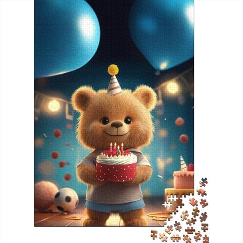 Puzzle für Erwachsene, süßer Teddybär, 520 Teile, Puzzlespiele, Lernspielzeug, Puzzle für ab 18 Jahren und Erwachsene, 520 Teile (52 x 38 cm) von SOQWBYG