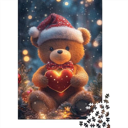 Puzzle für Erwachsene, süßes Teddybär-Puzzle, 520-teilig, Holzpuzzle für die Heimdekoration, 520 Teile (52 x 38 cm) von SOQWBYG