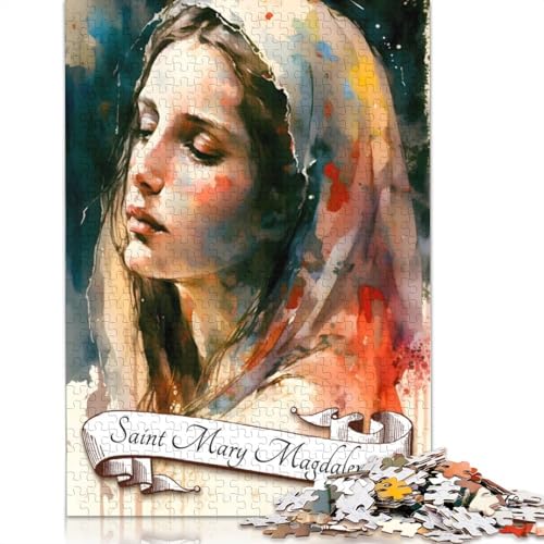 Puzzle für Erwachsene „Heilige Maria Magdalena“ 1000-teiliges kreatives Holzpuzzle, Spielzeug, Dekompressionsspiele, Geschenke, 1000 Teile (75 x 50 cm) von SOQWBYG