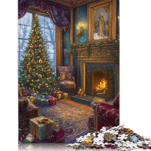 Puzzle für Erwachsene „Weihnachtskamin-Malerei“, 520 Teile, Puzzlespiele, Lernspielzeug, Puzzles für ab 18 Jahren und Erwachsene, 520 Teile (52 x 38 cm) von SOQWBYG