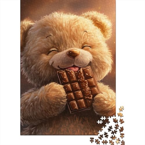 Puzzle für Erwachsene 1500 Teile Süßes Teddybär-Puzzle Schwieriges Holzpuzzle für Erwachsene Geschenke Herausforderndes Spiel 1500 Teile (85 x 57 cm) von SOQWBYG