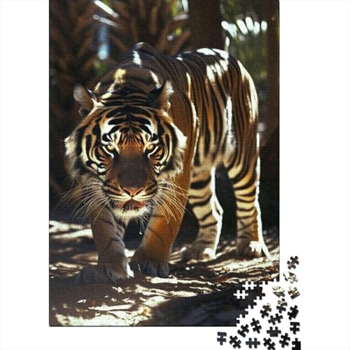 Puzzle für Erwachsene mit 1000 Teilen, Tiger-Puzzle, Holzpuzzle, Denksportaufgabe, Puzzle, Spielzeug, Spiel, 1000 Teile (75 x 50 cm) von SOQWBYG