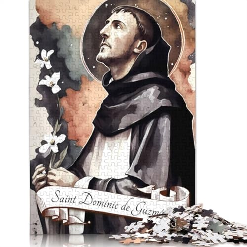 Puzzle für Erwachsene mit 1500 Teilen, „Saint Dominic De Guzman“, rechteckiges Holzpuzzle, kreatives Puzzlegeschenk für Freunde und Familie, 1500 Teile (85 x 57 cm) von SOQWBYG