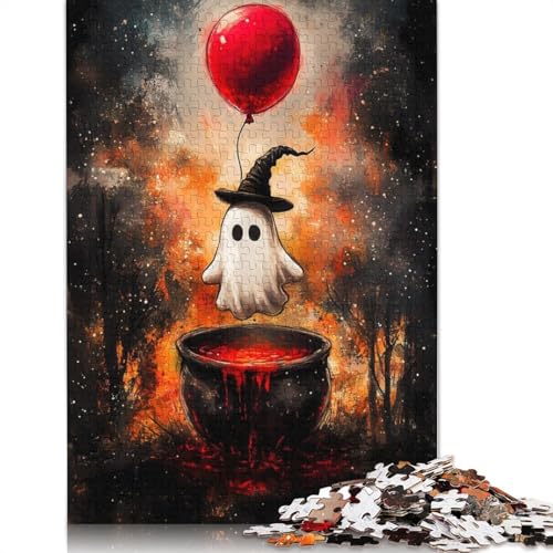 Puzzle für Erwachsene mit 1500 Teilen, Geist mit Ballon und Kessel, schwieriges Puzzle, Lernspiele, Heimdekoration, 1500 Teile (85 x 57 cm) von SOQWBYG