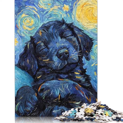 Puzzle mit flach beschichtetem schlafendem Welpen, 1500 Teile, Puzzle für Erwachsene, Lernspiele, Spielzeug, DIY, kreatives Holzpuzzle, Geschenke, 1500 Teile (85 x 57 cm) von SOQWBYG