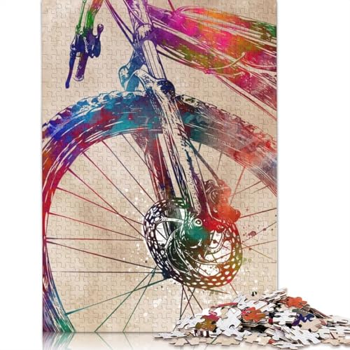 Radsport-Sport-Kunst 4 Puzzle 1500 Teile Puzzle Holzpuzzle für Erwachsene und Wanddekoration zu Hause 1500 Teile (85 x 57 cm) von SOQWBYG