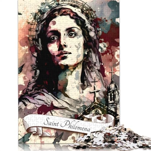 Saint Philomena Christian 1500 Teile Puzzle für Erwachsene Puzzle Puzzle-Sets für die Familie Lernspiel Puzzle 1500 Stück (85x57cm) von SOQWBYG