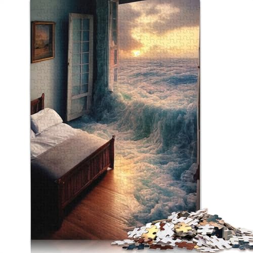 Schlafzimmer im Himmel-Puzzle, 520 Teile, Holzpuzzle für Erwachsene und Wanddekoration zu Hause, 520 Teile (52 x 38 cm) von SOQWBYG