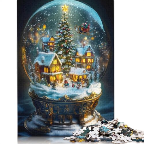 Schneekugel, 1500 Puzzleteile für Erwachsene, Puzzle-Sets für die ganze Familie, Lernspiel, Puzzle 1500 Teile (85 x 57 cm) von SOQWBYG