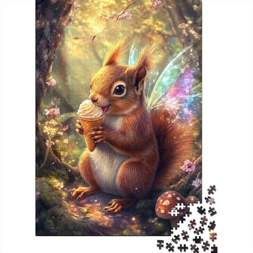 Süßes Eichhörnchen-Puzzle, 520 Teile, Puzzle für Erwachsene, Puzzle-Sets für Familien, Lernspiel, 520 Teile (52 x 38 cm) von SOQWBYG