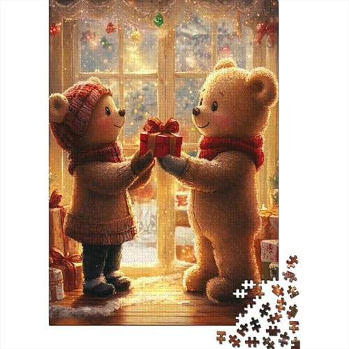 Süßes Teddybär-Puzzle für Erwachsene, 1500 Teile, schwieriges Puzzle, unmögliches Puzzle für Kinder ab 18 Jahren, 1500 Teile (85 x 57 cm) von SOQWBYG