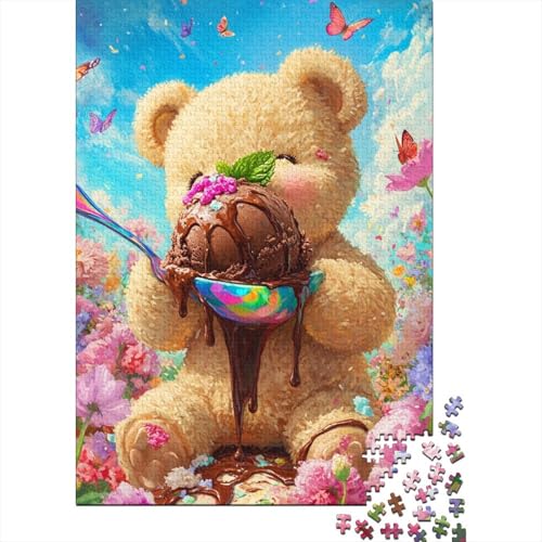 Süßes Teddybär-Puzzle für Erwachsene, 520 Teile, schwieriges Puzzle, unmögliches Puzzle für Kinder ab 18 Jahren, 520 Teile (52 x 38 cm) von SOQWBYG