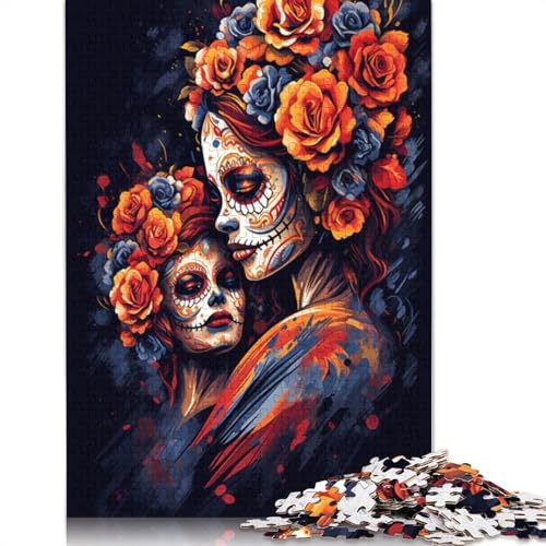 Tag der Toten Schönheit Puzzle 1000 Teile Holzpuzzle Erwachsene Puzzle Spiele Lernspielzeug 1000 Teile (75x50cm) von SOQWBYG