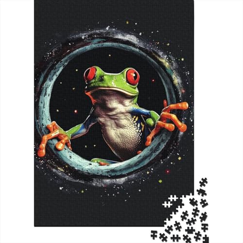 Tierfrosch-Puzzle-Spielzeug, Lernspiel, Premium-Karton-Puzzle für Erwachsene und Kinder, Ostergeschenk, 70 x 50 cm/1000 Teile von SOQWBYG