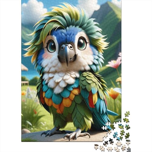 Tierjunges-Vogel-Puzzle, rechteckige Pappe, 100 Prozent recycelte Pappe, Puzzle für Erwachsene und Kinder, Ostergeschenke, 38 x 26 cm, 1000 Teile von SOQWBYG