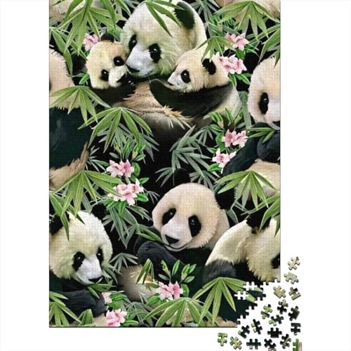 Tierpanda-Puzzle-Spielzeug, Lernspiel, Premium-Karton-Puzzle für Erwachsene und Kinder, Ostergeschenk, 70 x 50 cm/1000 Teile von SOQWBYG