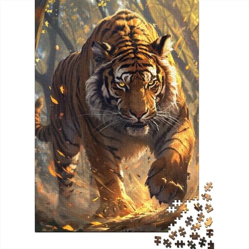 Tiger Jigsaws 520-teiliges Puzzle, Erwachsenen-Puzzle, einzigartiges, schwieriges und herausforderndes Puzzle, Spielspielzeug, Geschenk, 520 Teile (52 x 38 cm) von SOQWBYG