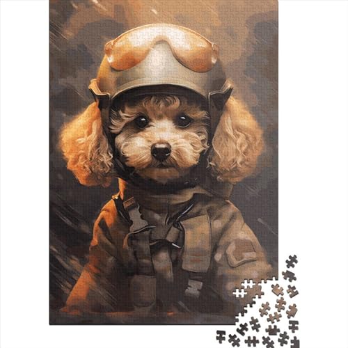 Toy Pudel Soldat Puzzle Lernspiele Familienaktivitäten 100% Recyclingkarton Puzzle für Kinder und Erwachsene ab 12 Jahren 38x26cm/1000Teile von SOQWBYG