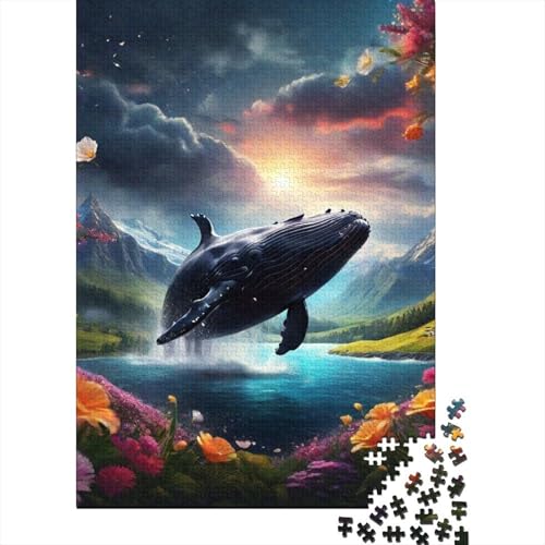 Wal-Puzzle, 100% recyceltes Kartonpapier, rechteckiges Puzzle für Erwachsene und Kinder, Ostergeschenk, 38 x 26 cm/1000 Teile von SOQWBYG