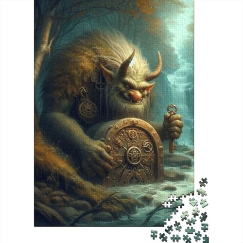 Waldmonster-Puzzle, herausforderndes und kniffliges Puzzle aus hochwertigem Karton für Erwachsene und Teenager, Ostergeschenk, 38 x 26 cm/1000 Teile von SOQWBYG