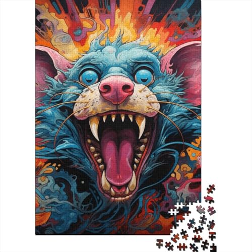 Wilde Ratte - Puzzle für Erwachsene, 1500 Teile, schwieriges Puzzle, unmögliches Puzzle für Kinder ab 18 Jahren, 1500 Teile (85 x 57 cm) von SOQWBYG