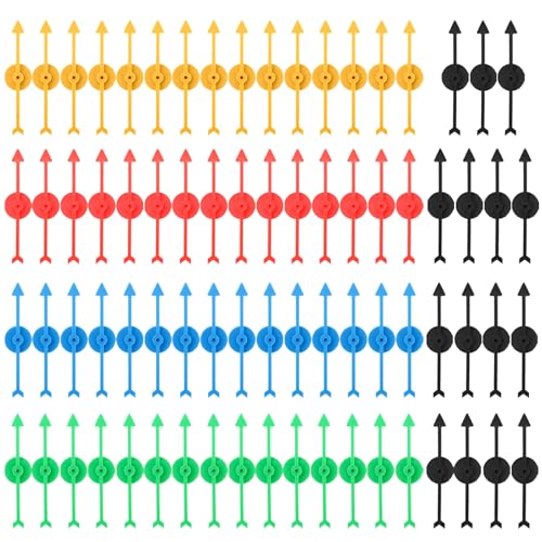 SOTOGO 75 Stück Pfeil-Spinner, Spiele, 10,2 cm, magischer Spinner für Aktivitäten im Klassenzimmer, Kunststoff-Brettspiel-Spinner, 5 Farben von SOTOGO