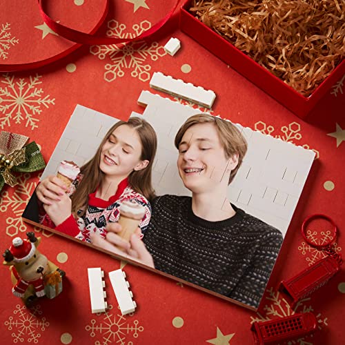 Personalisierte Foto Puzzle für Erwachsene & Kinder Foto Bausteine aus PVC Ornament Individuelles Geschenk für Männer Frauen Weihnachten Geburtstag von SOUFEEL