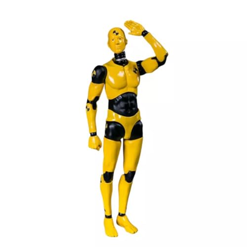 SOUFORCE 1:12 Maßstab männliche Figur Körper 15,2 cm flexibel gelb Testman Crash Test Dummy Actionfigur Puppe Miniaturfigurensammlung von SOUFORCE