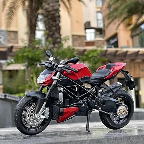 SOUTES Motorradmodell 1:12 Für Ducati Streetfighter V4 Motorrad Modell Spielzeug Auto Sammlung Spielzeug (Color : with Foam Box) von SOUTES