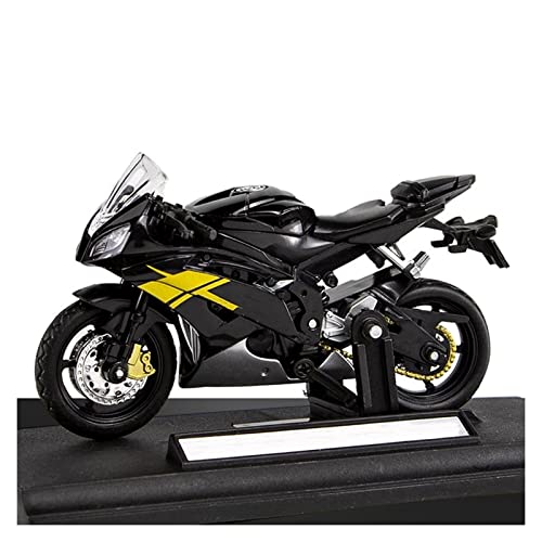 SOUTES Motorradmodell 1:18 Für Yamaha R6 Alloy Figuren Diecasts Kinder Spielzeug Motorrad Modell Sammeln Geschenk (Color : Nero) von SOUTES