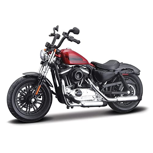 SOUTES Motorradmodell Für Harley Forty Eight 48 2018 Druckgussfahrzeuge Geburtstagsgeschenk Kinderspielzeug Autosammlung 1/18 (Color : Rosso) von SOUTES