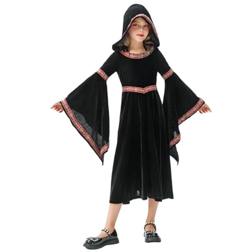 SOUTHJIELING Halloween-Kinder-Kostüm, Reiten, Kapuze, Courts Kleid, bezaubernde Plätze, inspiriert, Kinderkleid, mystische Plätze von SOUTHJIELING