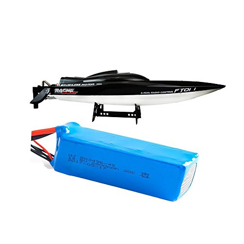 RC FT011 RC Boot Batterie Verbesserte Hohe Kapazität 14,8 V 2800 mAh Ersatz Lipo Akku für Feilun FT011 FT010 Fernbedienung Racing High Speed Brushless Boot Ersatzteile Universal von SOWOFA