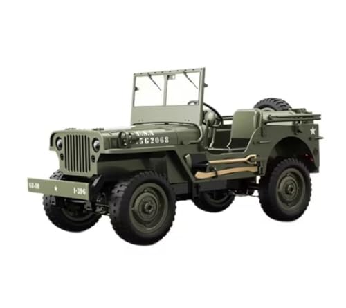 SOWOFA Ferngesteuerter Proportionalgasgriff Offroad Militär Truck C8815 Simulation All Terrain Off-Road Kletterfahrzeug Modell mit Beleuchtung Retro Militär Kartenmodell von SOWOFA