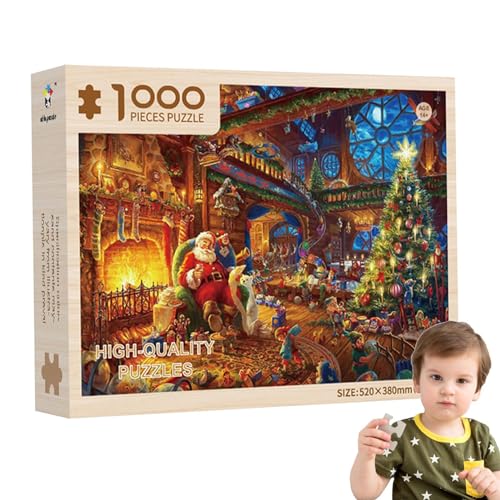 Puzzle mit 1000 Teilen, großes Puzzle mit warmer Weihnachts-Hochzeitsszene – niedliche Heimdekoration, Kinderspielzeug, Puzzle, Bausatz, Spielzeug Soydan von SOYDAN