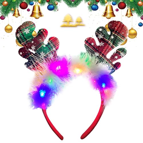 [SOYDAN] Weihnachten Beleuchtetes Stirnband Weihnachten Party Stirnband Weihnachten Kreis Hut Weihnachten Party Souvenir Party Souvenir Fotokabine von SOYDAN