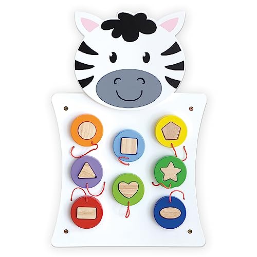 LEARNING ADVANTAGE Spark & Wow Zebra Spieltafel und Aktivitätscenter - wandmontiertes Spielzeug für Kinder ab 18 Monaten - Dekoration für Kinderzimmer und Spielbereiche von SPARK & WOW