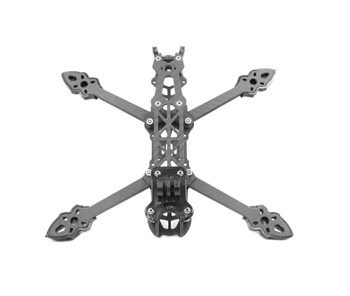 Mark4 FPV Kohlefaserrahmen, 225 mm Radstand, 5 mm Arm, Freestyle, Langstreckenrahmen für RC Quadcopter Racing Drohne (MARK4 Schwarz) von SPARKHOBBY