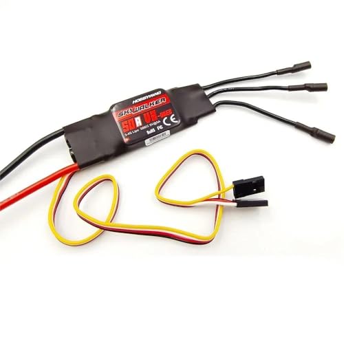 SPARKHOBBY 12A 20A 30A 40A 50A 60A 80A Brushless ESC für Skywalker Speed Controler BEC für RC Quadcopter Helikopter Starrflügler Drohne (1PC Skywalker 50A V2) von SPARKHOBBY