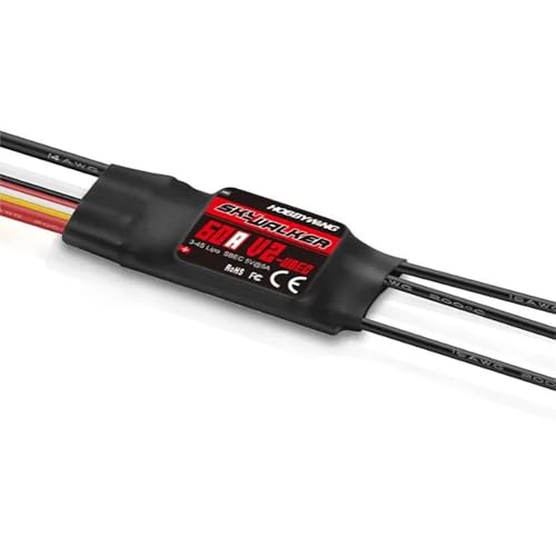 SPARKHOBBY 12A 20A 30A 40A 50A 60A 80A Brushless ESC für Skywalker Speed Controler BEC für RC Quadcopter Helikopter Starrflügler Drohne (1PC Skywalker 60A V2) von SPARKHOBBY