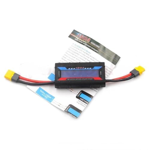 SPARKHOBBY 150A Flugzeug Modell Power Meter Analyzer Strom Power Meter mit LCD-Hintergrundbeleuchtung Funktion für RC Modell Tester Drohnen Zubehör (1PC 150A mit XT60H) von SPARKHOBBY