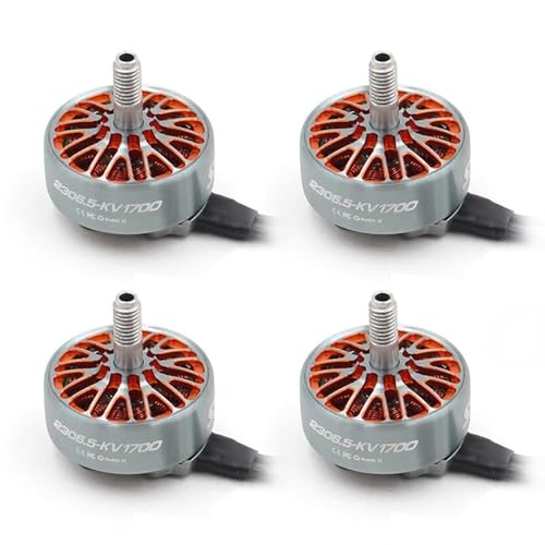 SPARKHOBBY 2306.5 2306 1700KV 4~6S / 2450KV 3~4S bürstenloser Motor 5 mm Schaft für 5~15,2 cm Propeller GF6042, GF5152, GF51466 Traversing Racing Drohnen DIY (4 Stück 2306,5 1700 KV) von SPARKHOBBY