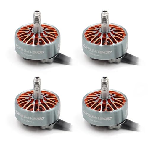 SPARKHOBBY 2306.5 2306 1700KV 4~6S / 2450KV 3~4S bürstenloser Motor 5 mm Schaft für 5~15.2 cm Propeller GF6042, GF5152, GF51466 Traversing Racing Drohnen DIY (4 Stück 2306,5 2450 KV) von SPARKHOBBY