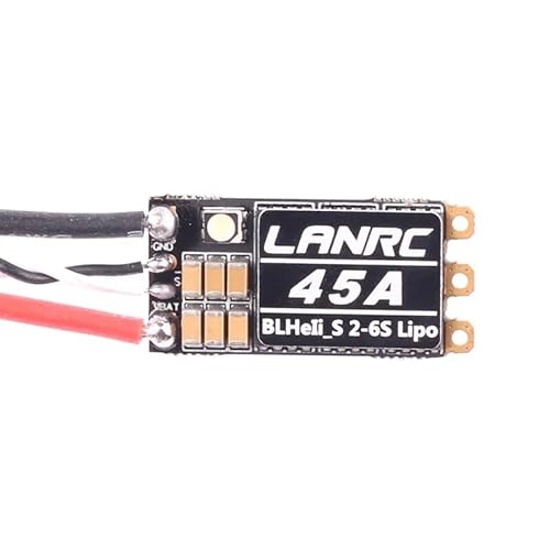 SPARKHOBBY 35A / 45A LANRC BLHeli S 2-6S Lipo ESC Eingebaute programmierbare RGB LED D-Shot 150/300 / 600 ONESHOT125 für RC FPV Quadcopter (1PC 45A ESC) von SPARKHOBBY