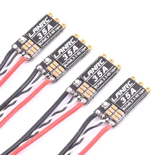 SPARKHOBBY 35A / 45A LANRC BLHeli S 2-6S Lipo ESC Eingebaute programmierbare RGB LED D-Shot 150/300 / 600 ONESHOT125 für RC FPV Quadcopter (4PCS 35A ESC) von SPARKHOBBY