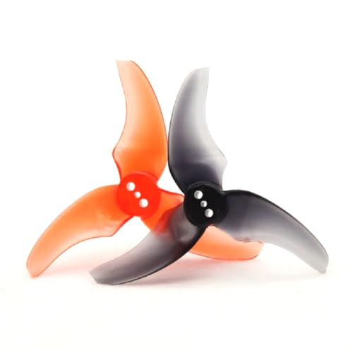 SPARKHOBBY 40 Stück 20 Paar Rush 2 Zoll / 2,5 Zoll 3 Blatt Propeller CW CCW Geeignet für Babyhawk RC FPV Quadcopter Racing Drohnen (6,3 cm 20 Paar, Grau Schwarz) von SPARKHOBBY