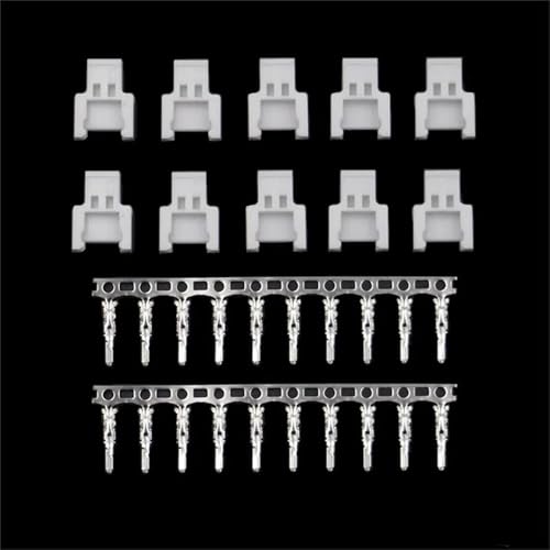 SPARKHOBBY 50 Stück 51005 51006 Mikro-Stecker, 2P-Stecker, weiblich, Kunststoffgehäuse mit Metallstiften, 2,0 mm Pitch für RC-Batterie-Balance-Ladekabel, 50 Stück von SPARKHOBBY