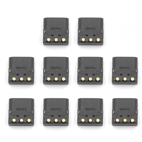 SPARKHOBBY Amass MR60PW Stecker MR60 Buchse Dreiadriger vergoldeter ESC-Motorstecker für RC-Flugzeuge Batteriemodell ACCS Teile DIY (50PCS MR60PW-M) von SPARKHOBBY